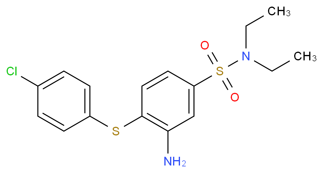 3-Amino-4-(4-chloro-phenylsulfanyl)-N,N-diethyl-benzenesulfonamide_Molecular_structure_CAS_)