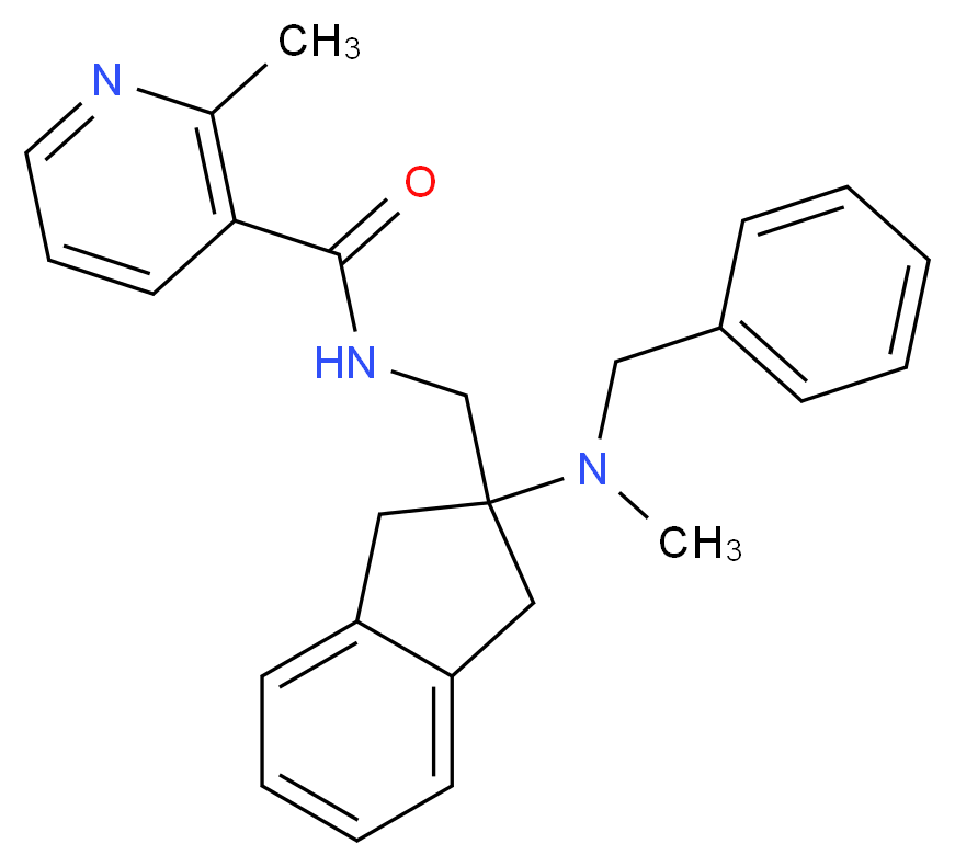 N-({2-[benzyl(methyl)amino]-2,3-dihydro-1H-inden-2-yl}methyl)-2-methylnicotinamide_Molecular_structure_CAS_)