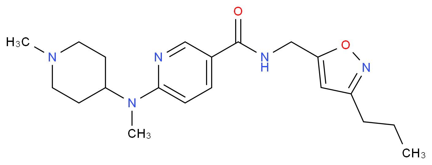 6-[methyl(1-methyl-4-piperidinyl)amino]-N-[(3-propyl-5-isoxazolyl)methyl]nicotinamide_Molecular_structure_CAS_)