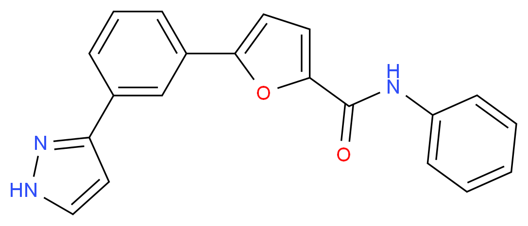 N-phenyl-5-[3-(1H-pyrazol-3-yl)phenyl]-2-furamide_Molecular_structure_CAS_)