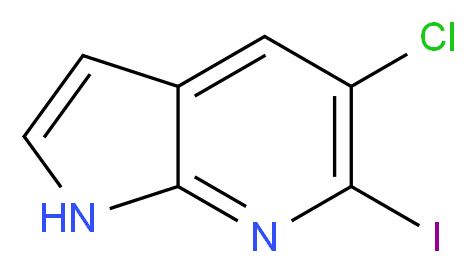 5-Chloro-6-iodo-1H-pyrrolo[2,3-b]pyridine_Molecular_structure_CAS_)