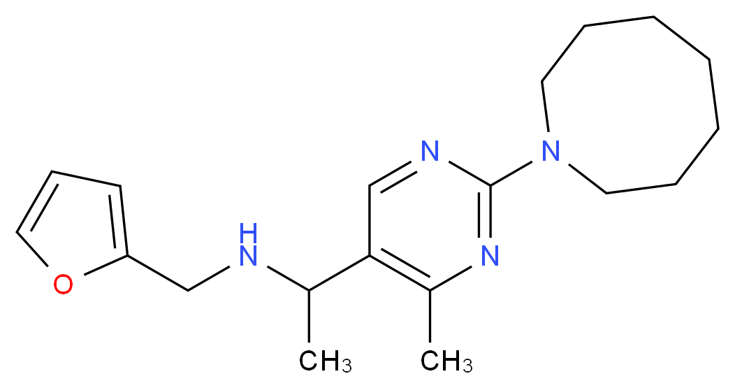 1-[2-(1-azocanyl)-4-methyl-5-pyrimidinyl]-N-(2-furylmethyl)ethanamine_Molecular_structure_CAS_)