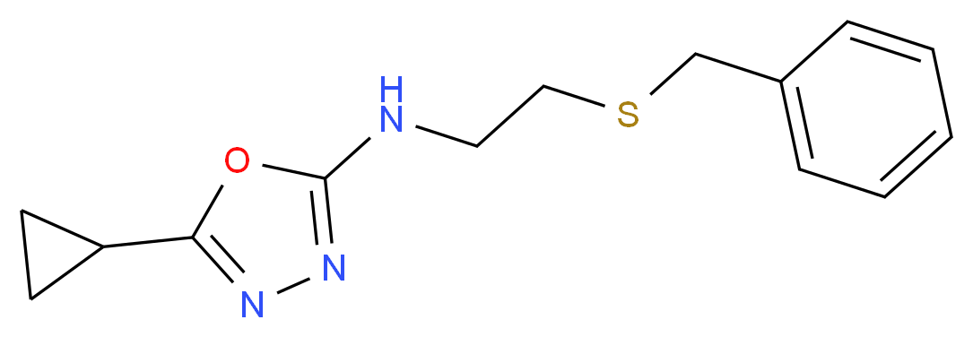 N-[2-(benzylthio)ethyl]-5-cyclopropyl-1,3,4-oxadiazol-2-amine_Molecular_structure_CAS_)
