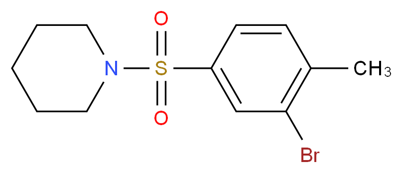 1-(3-BROMO-4-METHYLPHENYLSULFONYL)PIPERIDINE_Molecular_structure_CAS_850429-73-1)