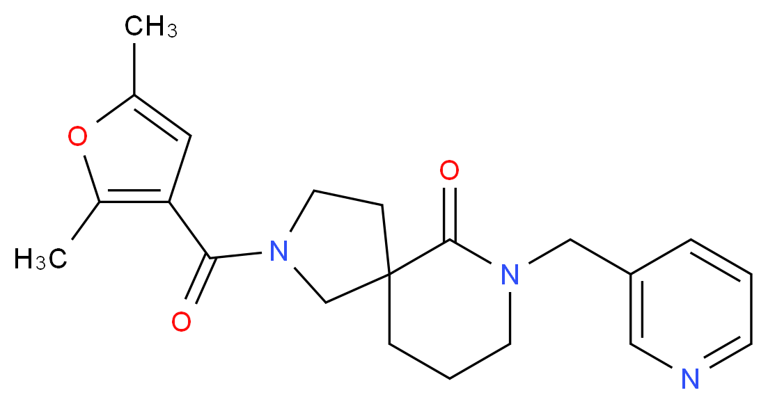 2-(2,5-dimethyl-3-furoyl)-7-(3-pyridinylmethyl)-2,7-diazaspiro[4.5]decan-6-one_Molecular_structure_CAS_)