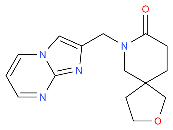 7-(imidazo[1,2-a]pyrimidin-2-ylmethyl)-2-oxa-7-azaspiro[4.5]decan-8-one_Molecular_structure_CAS_)