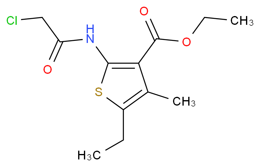2-(2-Chloro-acetylamino)-5-ethyl-4-methyl-thiophene-3-carboxylic acid ethyl ester_Molecular_structure_CAS_)