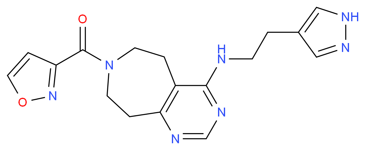 7-(isoxazol-3-ylcarbonyl)-N-[2-(1H-pyrazol-4-yl)ethyl]-6,7,8,9-tetrahydro-5H-pyrimido[4,5-d]azepin-4-amine_Molecular_structure_CAS_)