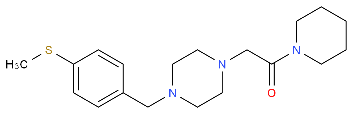 1-[4-(methylthio)benzyl]-4-[2-oxo-2-(1-piperidinyl)ethyl]piperazine_Molecular_structure_CAS_)