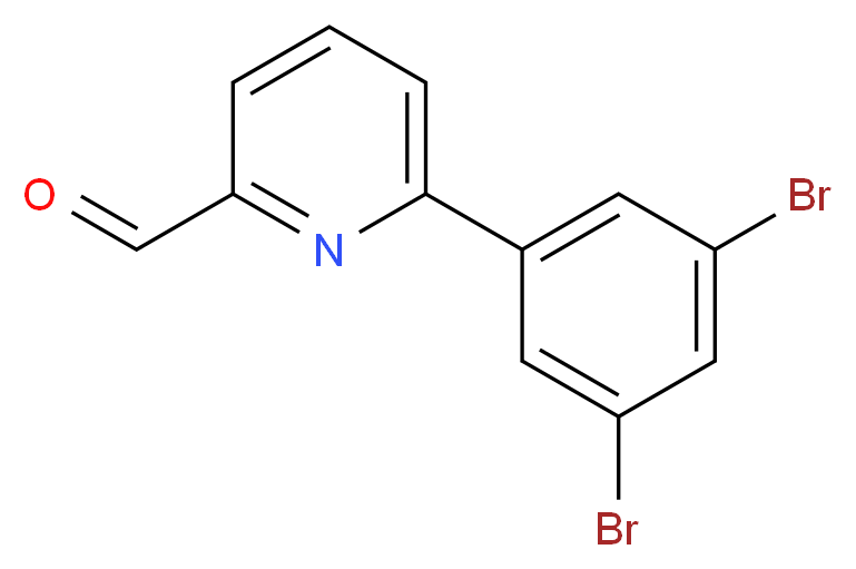 6-(3,5-DIBROMOPHENYL)PYRIDINE-2-CARBALDEHYDE_Molecular_structure_CAS_)