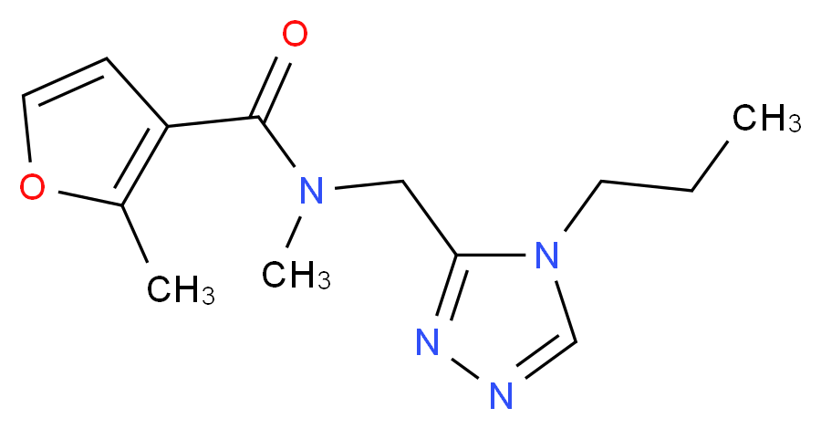 N,2-dimethyl-N-[(4-propyl-4H-1,2,4-triazol-3-yl)methyl]-3-furamide_Molecular_structure_CAS_)