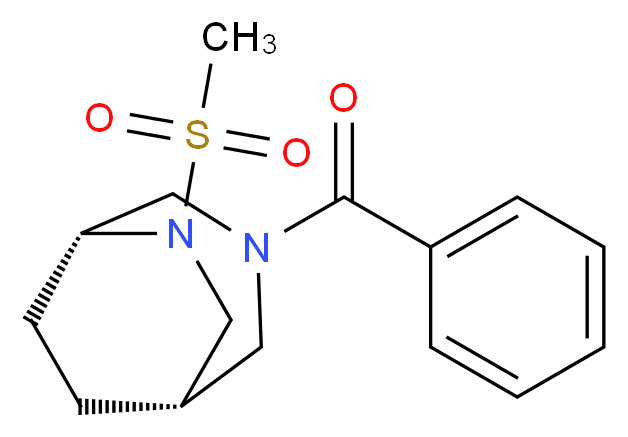 (1S*,5R*)-3-benzoyl-6-(methylsulfonyl)-3,6-diazabicyclo[3.2.2]nonane_Molecular_structure_CAS_)