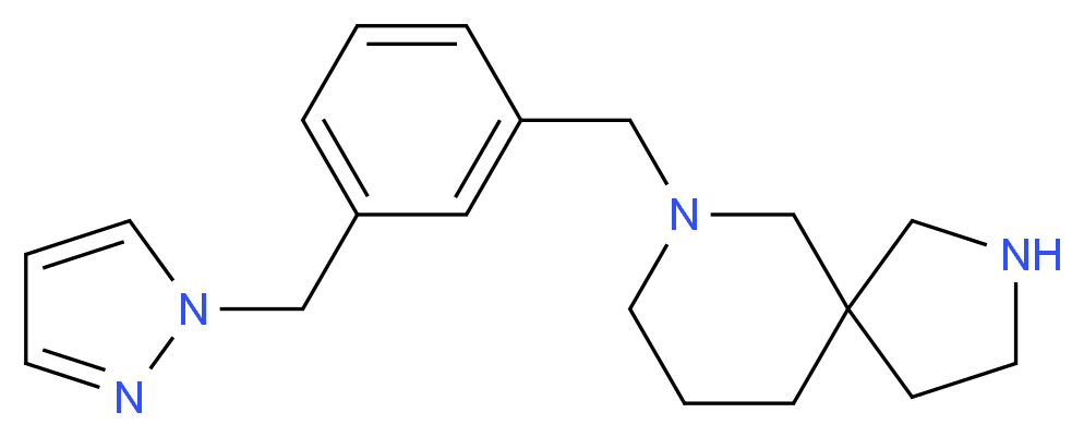 7-[3-(1H-pyrazol-1-ylmethyl)benzyl]-2,7-diazaspiro[4.5]decane_Molecular_structure_CAS_)