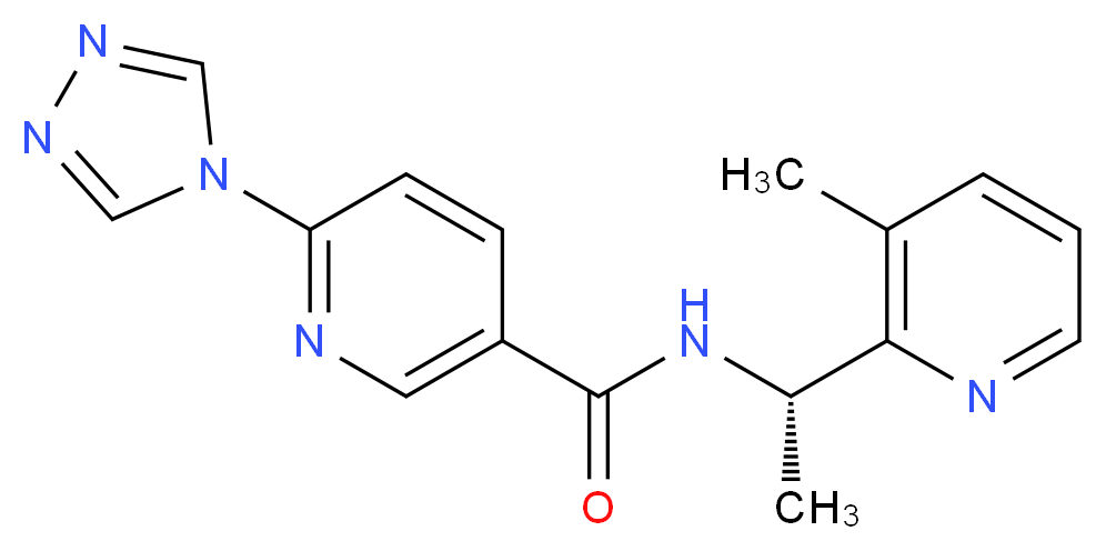 N-[(1S)-1-(3-methylpyridin-2-yl)ethyl]-6-(4H-1,2,4-triazol-4-yl)nicotinamide_Molecular_structure_CAS_)