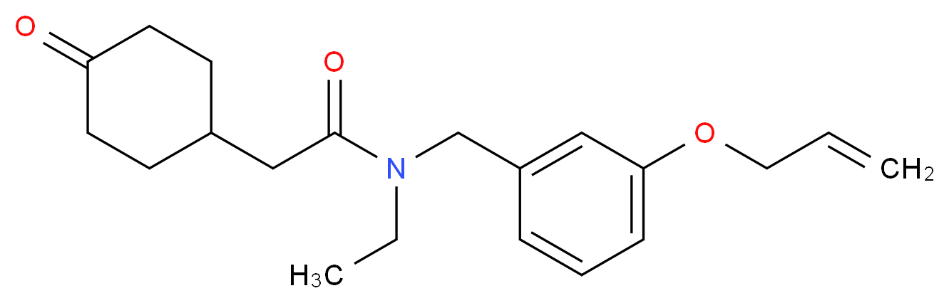 N-[3-(allyloxy)benzyl]-N-ethyl-2-(4-oxocyclohexyl)acetamide_Molecular_structure_CAS_)