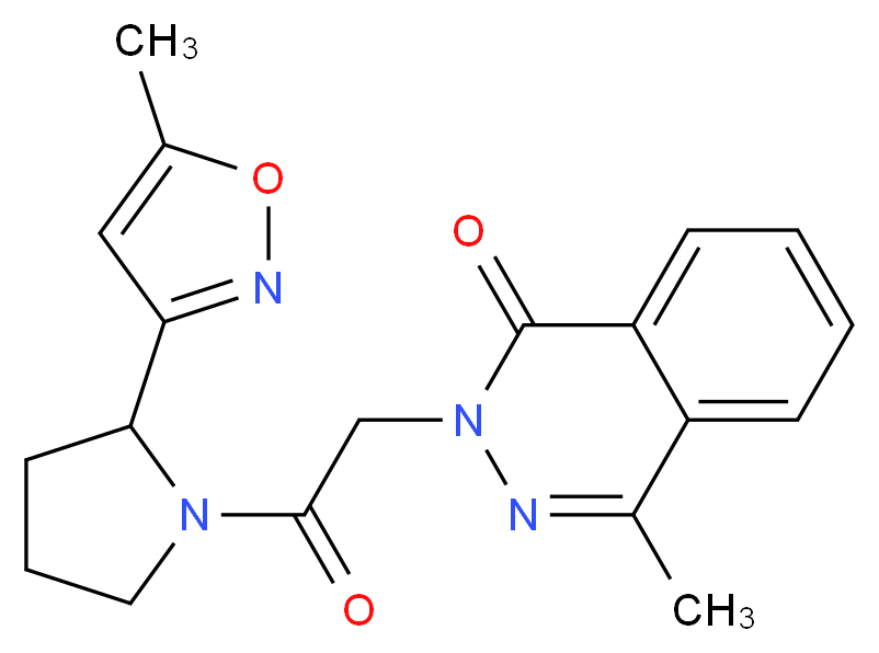 4-methyl-2-{2-[2-(5-methyl-3-isoxazolyl)-1-pyrrolidinyl]-2-oxoethyl}-1(2H)-phthalazinone_Molecular_structure_CAS_)