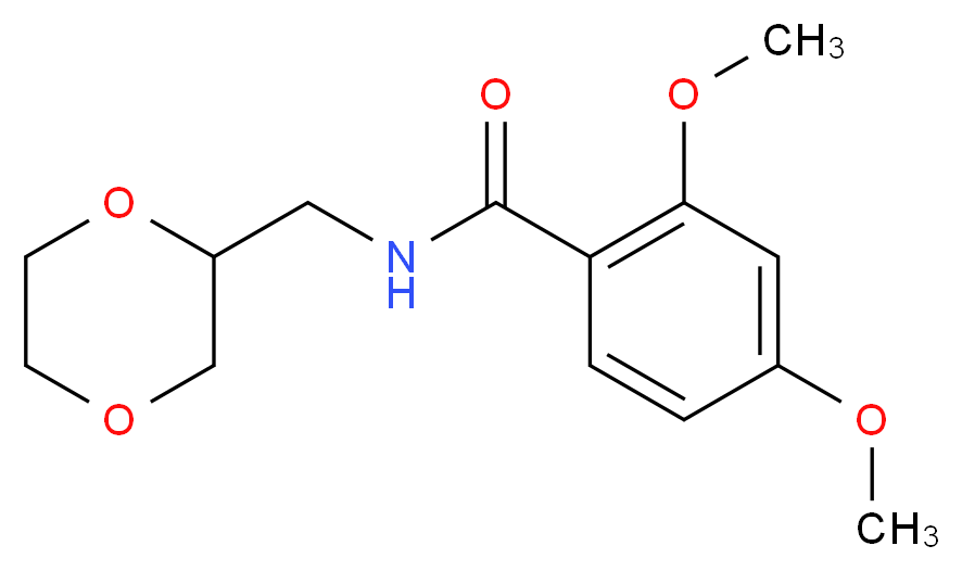 N-(1,4-dioxan-2-ylmethyl)-2,4-dimethoxybenzamide_Molecular_structure_CAS_)