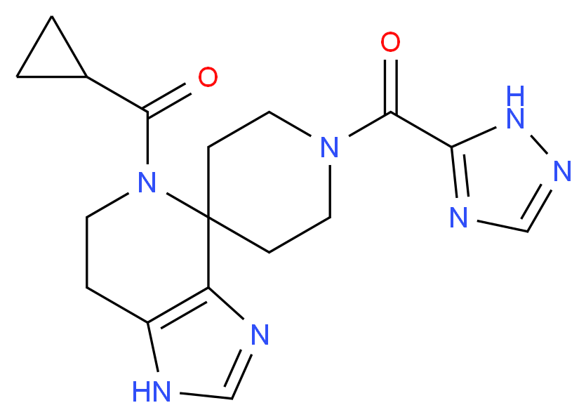 5-(cyclopropylcarbonyl)-1'-(1H-1,2,4-triazol-5-ylcarbonyl)-1,5,6,7-tetrahydrospiro[imidazo[4,5-c]pyridine-4,4'-piperidine]_Molecular_structure_CAS_)