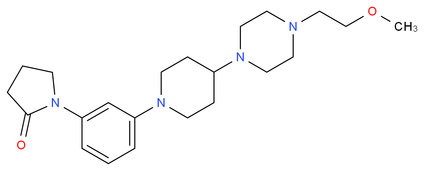 1-(3-{4-[4-(2-methoxyethyl)piperazin-1-yl]piperidin-1-yl}phenyl)pyrrolidin-2-one_Molecular_structure_CAS_)