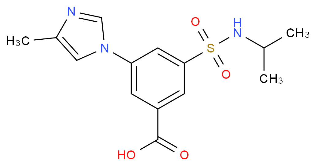 3-[(isopropylamino)sulfonyl]-5-(4-methyl-1H-imidazol-1-yl)benzoic acid_Molecular_structure_CAS_)