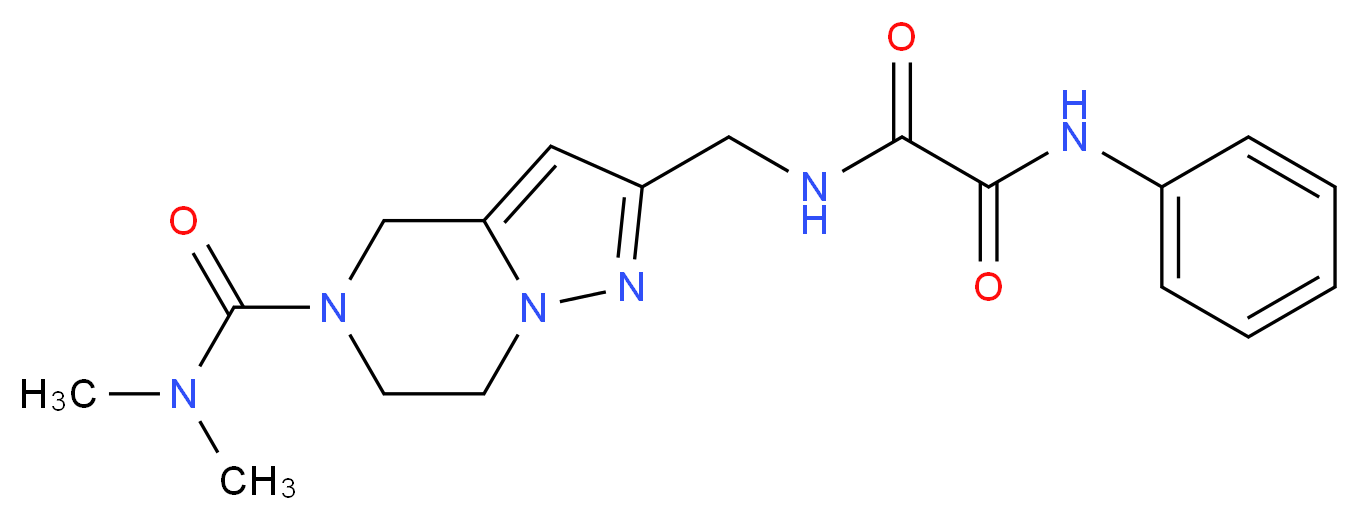 N-({5-[(dimethylamino)carbonyl]-4,5,6,7-tetrahydropyrazolo[1,5-a]pyrazin-2-yl}methyl)-N'-phenylethanediamide_Molecular_structure_CAS_)