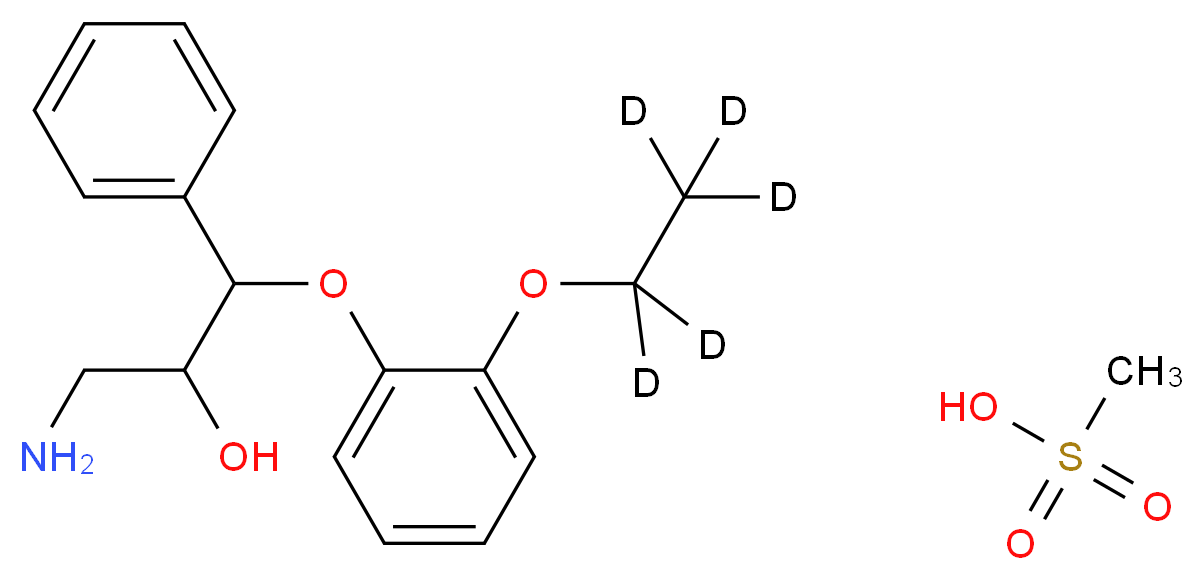 (2RS,3RS)-1-Amino-3-(2-ethoxy-d5-phenoxy)-2-hydroxy-3-phenylpropane Methanesulfonate Salt_Molecular_structure_CAS_)