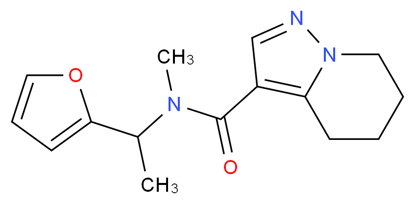 N-[1-(2-furyl)ethyl]-N-methyl-4,5,6,7-tetrahydropyrazolo[1,5-a]pyridine-3-carboxamide_Molecular_structure_CAS_)