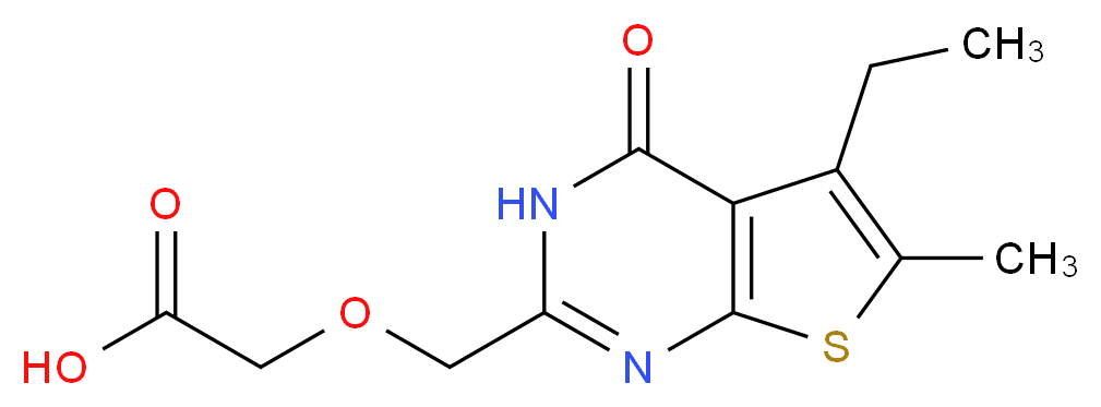 [(5-ethyl-6-methyl-4-oxo-3,4-dihydrothieno[2,3-d]pyrimidin-2-yl)methoxy]acetic acid_Molecular_structure_CAS_)