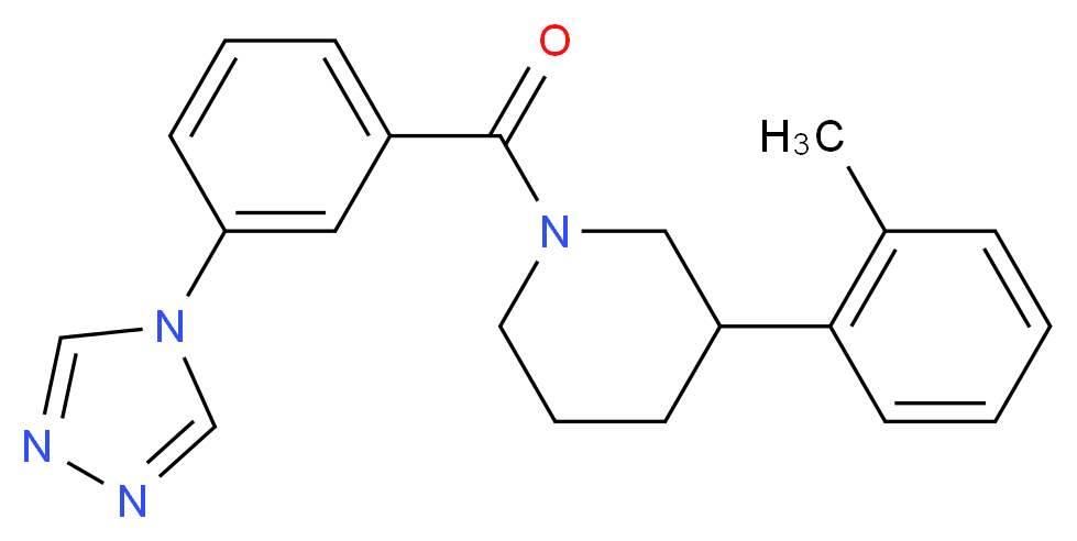 3-(2-methylphenyl)-1-[3-(4H-1,2,4-triazol-4-yl)benzoyl]piperidine_Molecular_structure_CAS_)