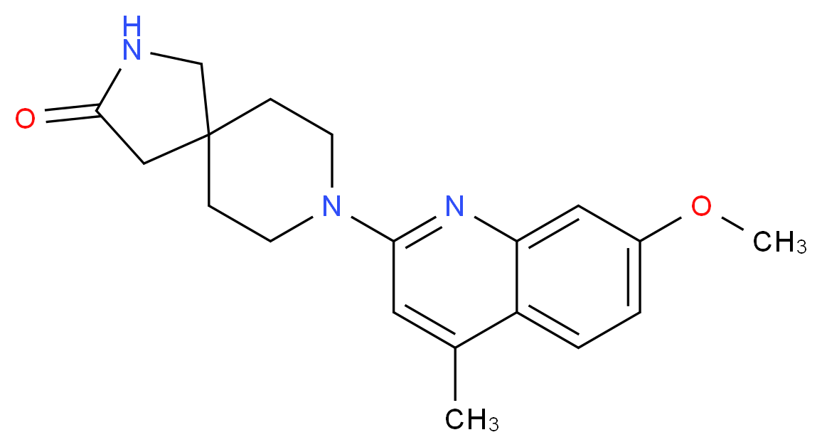 8-(7-methoxy-4-methylquinolin-2-yl)-2,8-diazaspiro[4.5]decan-3-one_Molecular_structure_CAS_)