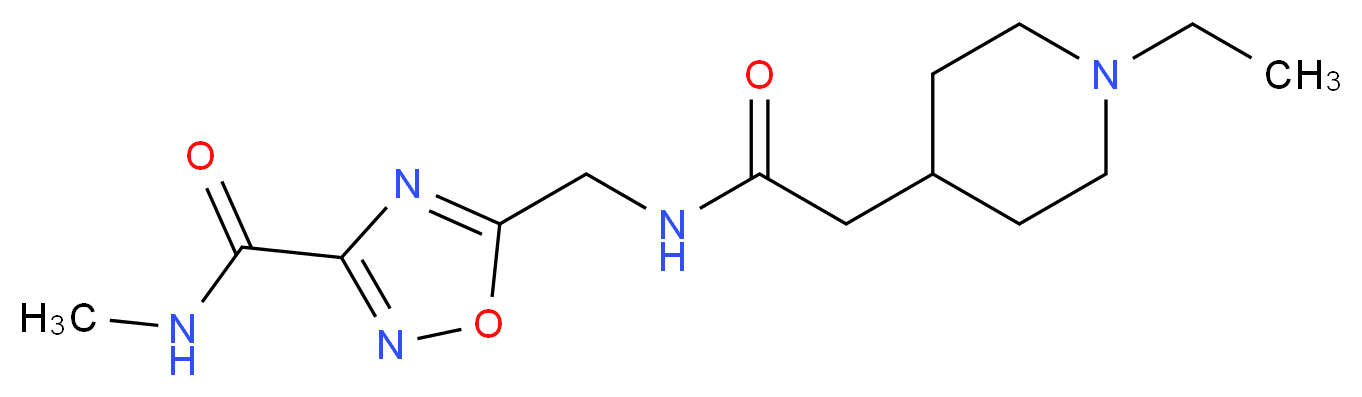 5-({[(1-ethyl-4-piperidinyl)acetyl]amino}methyl)-N-methyl-1,2,4-oxadiazole-3-carboxamide_Molecular_structure_CAS_)
