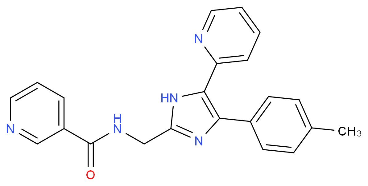 N-{[4-(4-methylphenyl)-5-pyridin-2-yl-1H-imidazol-2-yl]methyl}nicotinamide_Molecular_structure_CAS_)