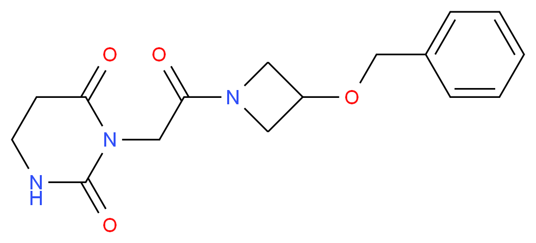 3-{2-[3-(benzyloxy)azetidin-1-yl]-2-oxoethyl}dihydropyrimidine-2,4(1H,3H)-dione_Molecular_structure_CAS_)