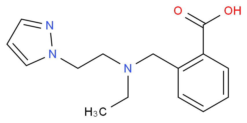 2-({ethyl[2-(1H-pyrazol-1-yl)ethyl]amino}methyl)benzoic acid_Molecular_structure_CAS_)