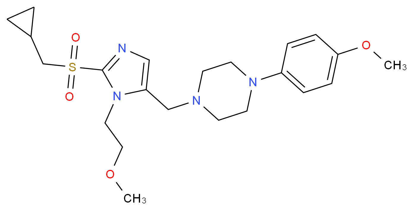1-{[2-[(cyclopropylmethyl)sulfonyl]-1-(2-methoxyethyl)-1H-imidazol-5-yl]methyl}-4-(4-methoxyphenyl)piperazine_Molecular_structure_CAS_)