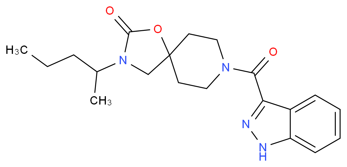 8-(1H-indazol-3-ylcarbonyl)-3-(1-methylbutyl)-1-oxa-3,8-diazaspiro[4.5]decan-2-one_Molecular_structure_CAS_)