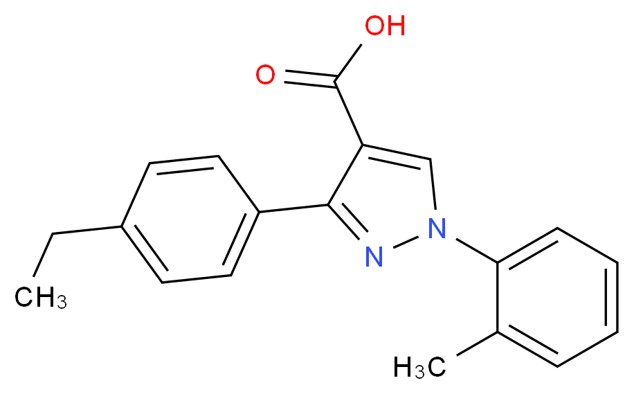 3-(4-ethylphenyl)-1-(2-methylphenyl)-1H-pyrazole-4-carboxylic acid_Molecular_structure_CAS_)