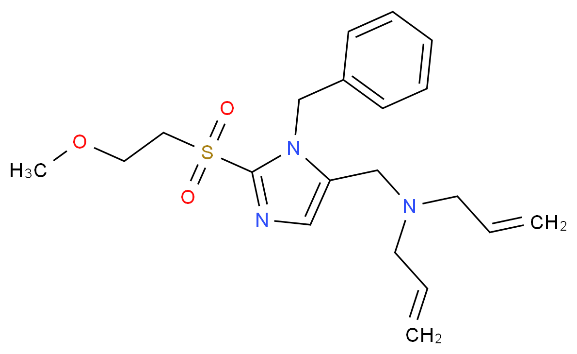 N-allyl-N-({1-benzyl-2-[(2-methoxyethyl)sulfonyl]-1H-imidazol-5-yl}methyl)-2-propen-1-amine_Molecular_structure_CAS_)