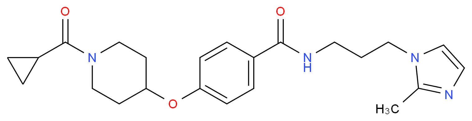 4-{[1-(cyclopropylcarbonyl)-4-piperidinyl]oxy}-N-[3-(2-methyl-1H-imidazol-1-yl)propyl]benzamide_Molecular_structure_CAS_)