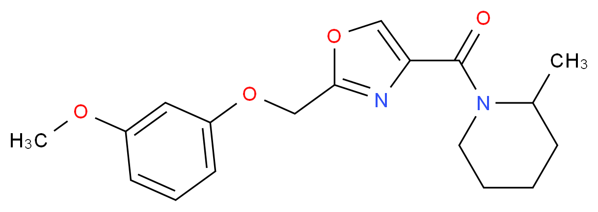 1-({2-[(3-methoxyphenoxy)methyl]-1,3-oxazol-4-yl}carbonyl)-2-methylpiperidine_Molecular_structure_CAS_)