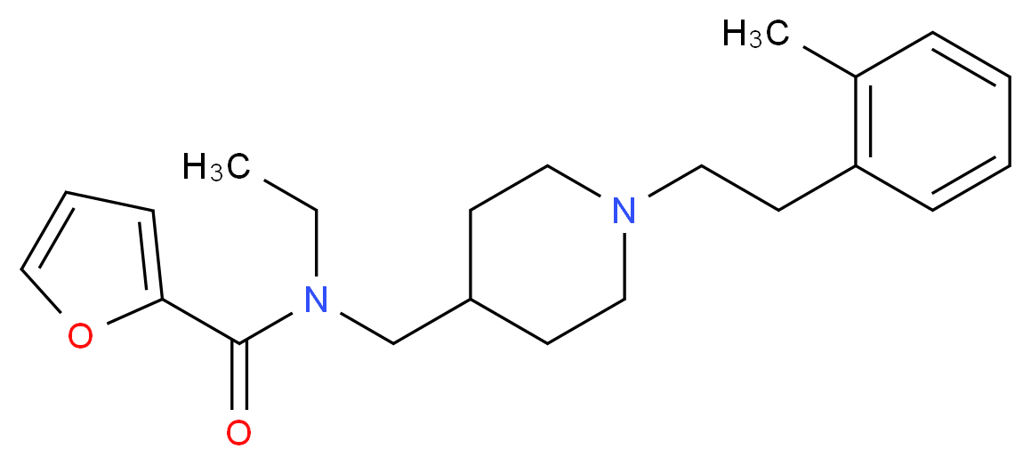 N-ethyl-N-({1-[2-(2-methylphenyl)ethyl]-4-piperidinyl}methyl)-2-furamide_Molecular_structure_CAS_)