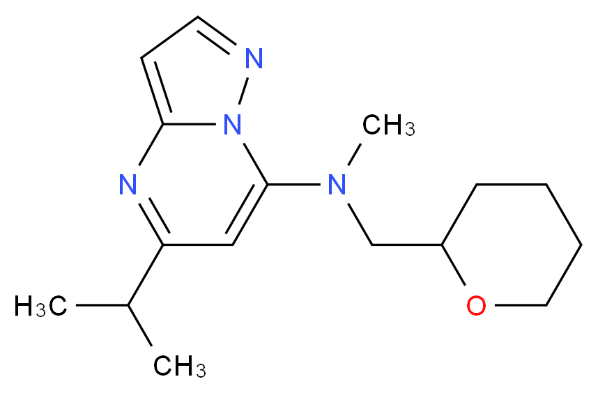 5-isopropyl-N-methyl-N-(tetrahydro-2H-pyran-2-ylmethyl)pyrazolo[1,5-a]pyrimidin-7-amine_Molecular_structure_CAS_)