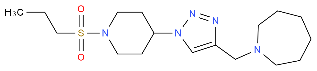 1-({1-[1-(propylsulfonyl)piperidin-4-yl]-1H-1,2,3-triazol-4-yl}methyl)azepane_Molecular_structure_CAS_)