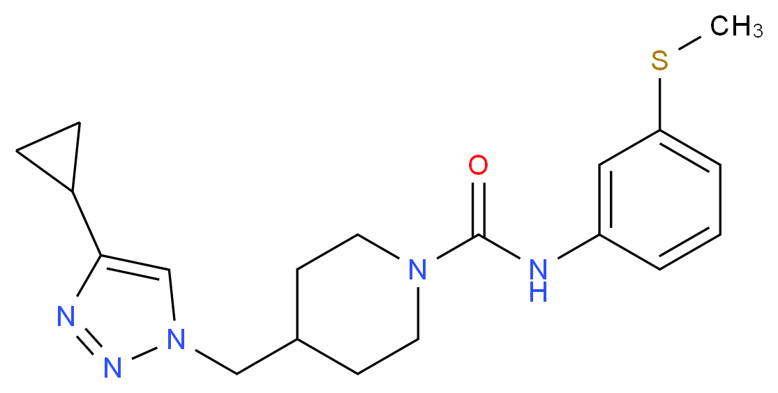 4-[(4-cyclopropyl-1H-1,2,3-triazol-1-yl)methyl]-N-[3-(methylthio)phenyl]-1-piperidinecarboxamide_Molecular_structure_CAS_)