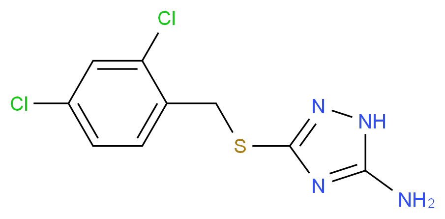 3-[(2,4-Dichlorobenzyl)sulfanyl]-1H-1,2,4-triazol-5-amine_Molecular_structure_CAS_)