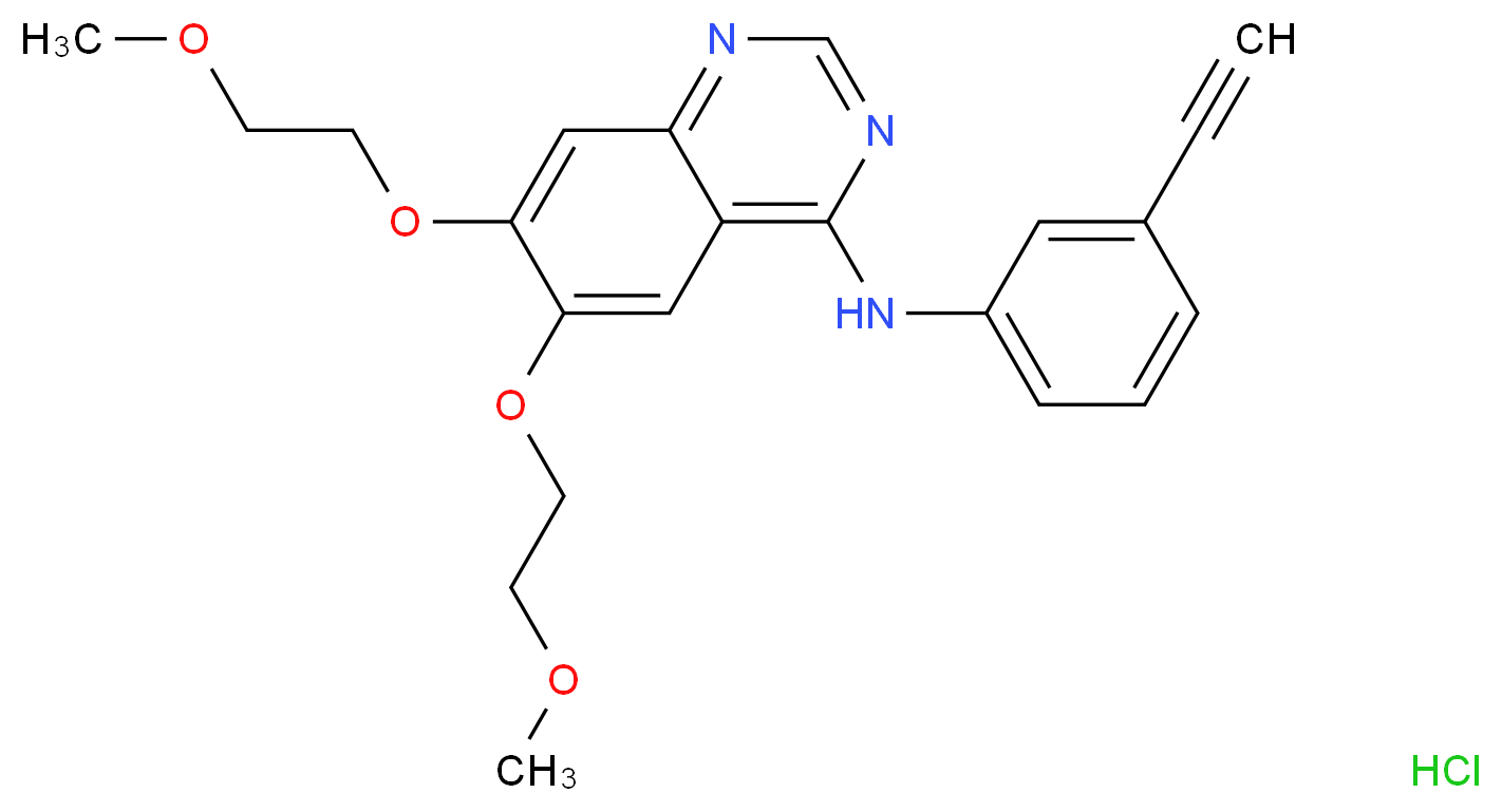 N-(3-Ethynylphenyl)-6,7-bis(2-methoxyethoxy)-quinazolin-4-amine hydrochloride_Molecular_structure_CAS_183319-69-9)