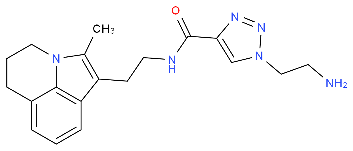 1-(2-aminoethyl)-N-[2-(2-methyl-5,6-dihydro-4H-pyrrolo[3,2,1-ij]quinolin-1-yl)ethyl]-1H-1,2,3-triazole-4-carboxamide_Molecular_structure_CAS_)