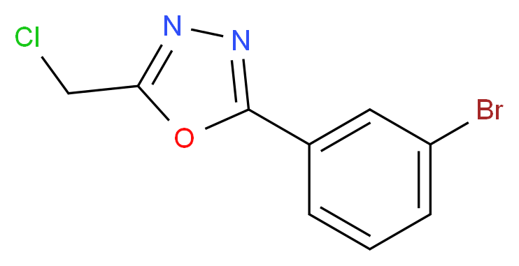 2-(3-bromophenyl)-5-(chloromethyl)-1,3,4-oxadiazole_Molecular_structure_CAS_)