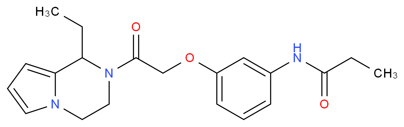N-{3-[2-(1-ethyl-3,4-dihydropyrrolo[1,2-a]pyrazin-2(1H)-yl)-2-oxoethoxy]phenyl}propanamide_Molecular_structure_CAS_)