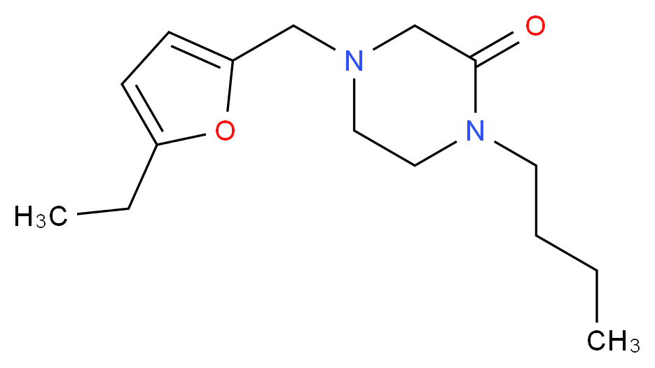 1-butyl-4-[(5-ethyl-2-furyl)methyl]piperazin-2-one_Molecular_structure_CAS_)